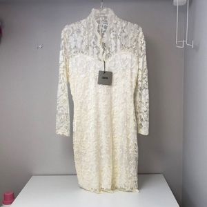 White Lace ASOS dress with sleeves